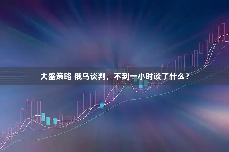 大盛策略 俄乌谈判，不到一小时谈了什么？